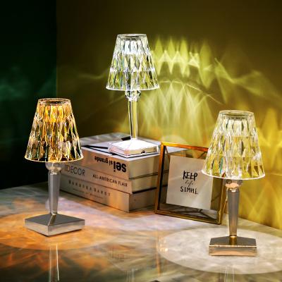 China Modern Usb Light Fixture Crystal Light Usb Desk Table Lamp Table Lamps Decor Modern Crystal Light Chargeable Table for sale