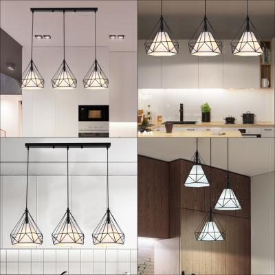 China Modern Pendant Lights Kitchen Living Dinings Room Lantern Pendant Light Black Color Iron Design Chandelier for sale