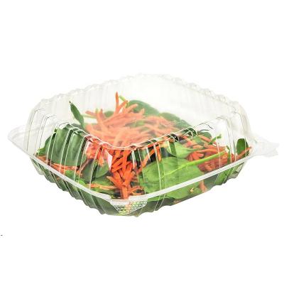 China Disposable Custom Disposable Plastic fruit packaging tray Burger Clam shell Clear Plastic Takeout Food Container for sale