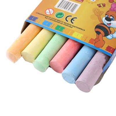 China Sidewalk Drawing 6 Pcs/Box Sidewalk Chalks Non-Toxic Set Washable Outdoor Bulk Chalk For Art Play And Outdoor Playground Toy 105mm for sale