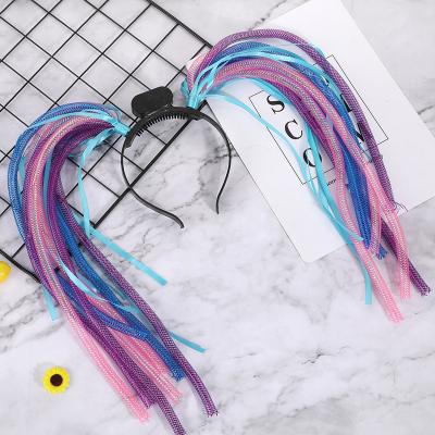 China Hot sale kids toys Halloween party decoration ponytail hairband led headband concert spot decorations double kids toys for sale