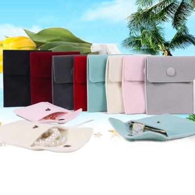 China Reusable Luxury Gift Printed Wholesale Leather Jewelry Pouch Magnet Closure Jewelry Gift Bag Box With Pouch for sale