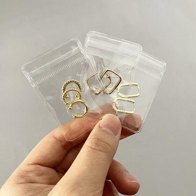 China OEM+ODM+Wholesale 100pcs CustomThickened PVC Pouch Zipper Lock Jewelry Anti-fading Soft Clear Bag Plastic Jewelry Packaging for sale