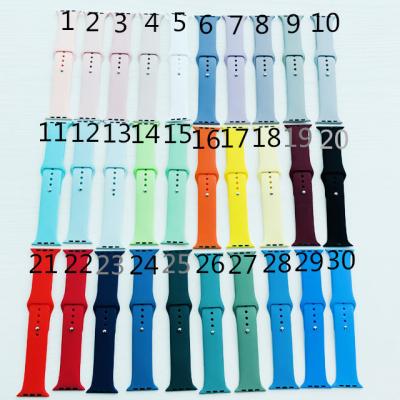 China Designer Strap New Soft Sports Silicone Rubber Apple Custom Watch Bands Straps Belt For Silicone iWatch Band Series 6 5 4 3 FK78 W26 for sale