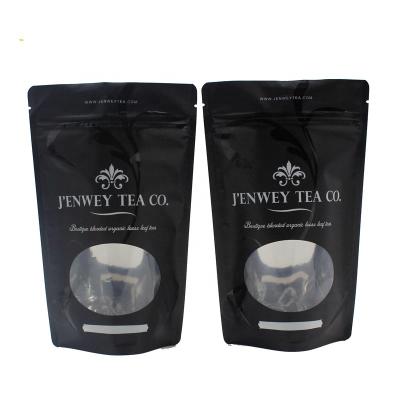 China Recyclable Tea Stand Up Bags Zipper Aluminum Foil Tea Packaging Empty Pouch for sale