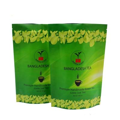 China Custom Print Recyclable Moisture Proof Stand Up Food Packaging Zip Lock Pouch Tea Bag for sale