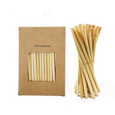 China Wholesale Disposable Thick Biodegradable Organic Elephant Straw Jumbo Boba Tea Straw Bamboo for Drinking Use for sale