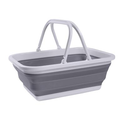 China 2022 Hot Selling PP+TPR Jehonn BSCI Fold Up Wash Large Collapsible Plastic Vegetable Basin for sale