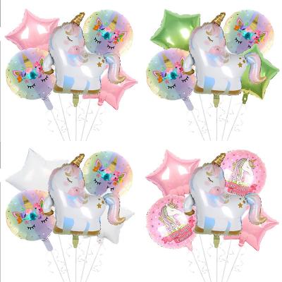 China 2022 Festival Decoration Amazon Unicorn Foil Balloon New Set For Unicorn Theme Birthday Decoration for sale