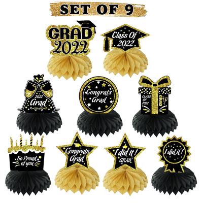 China Decoration Indoor 9pcs/set Centerpiece for Graduation Party Supplies for sale