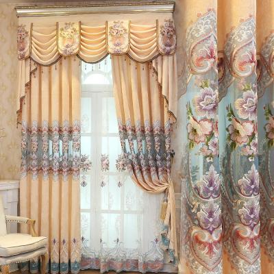 China Emf Shielding Curtain Double Sided Cashmere Chenille Embroidered Window Curtain Sound Deadening Panels for sale