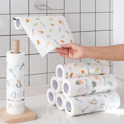 China Compressed Kitchen Disposable Nonwoven Lazy Wipes Thickened Dish Towels For Wet And Dry Washing for sale