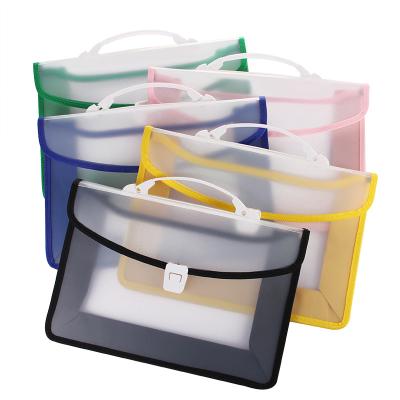 China School Office Clear Color File Folder Holder Jelly Color Convenient Clear Office A4 Size Document Folder With Plastic Buckle for sale