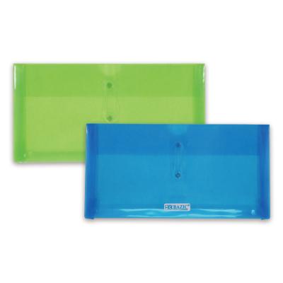 China Fashion Twine Closure Envelope Folder Document Bag Eco-friendly Plastic Envelope A4 PP Envelope Folder for sale