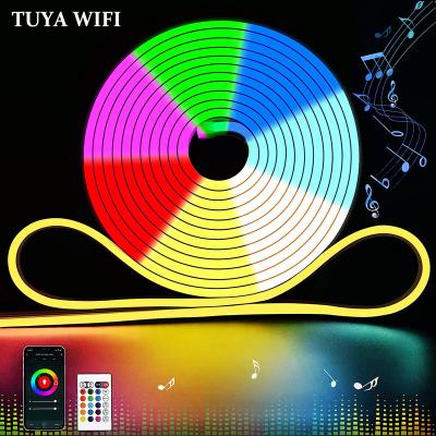 China Music Sync Weicao Tuya Wifi Neon Light Strips Flex RGB Music Sync APP Control APP Control Rope Waterproof 44 Head Light Outdoor for sale