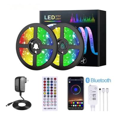 China Easy Installation Weicao App 5050 RGB Smart LED Strip Lights Bluetooth 40Key Remote Multicolor Waterproof Wall Light Strip for sale