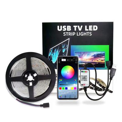 China Weicao Residential TV USB Backlights DIY APP Control Music Timing LED Backlight Strips 5050 RGB Lighting for IOS Android for sale