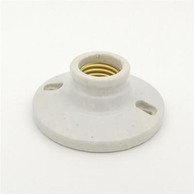 China Ceramic Screw E27 Porcelain Round Ceiling Light Lamp Holder for sale