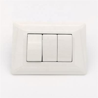 China American Standard Low Voltage Wall Switch And Socket 3 Gang Switch for sale