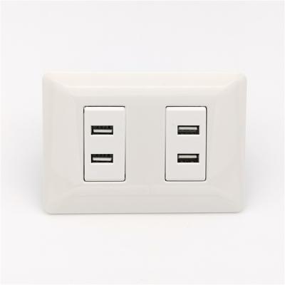 China Universal Low Voltage PC Ivory Panel 250V Double 2 Pin Switch Socket Panel for sale