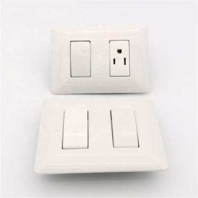 China Low Voltage Household Electric Standard Plate Toggle 1 Strip 3 Pins Wall Switch Socket for sale