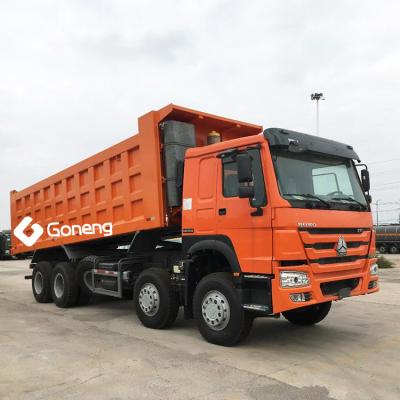 China golden supplier 25 30 cubic meters sinotruk howo dump truck 8x4 tipper trucks used new sand 40 ton 50t 6 - 8L for sale