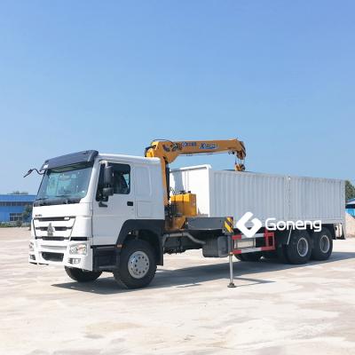 China TRUCK CRANE used truck mounted crane sinotruk howo cargo truck knuckle or telescopic boom for sale