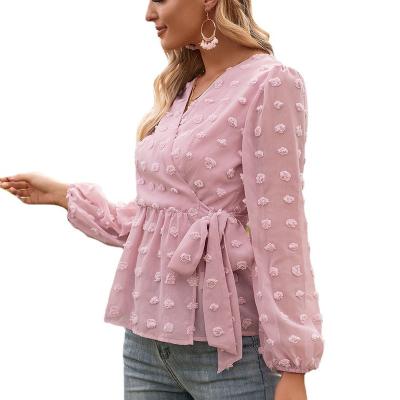 China Breathable new hot spring and autumn printed satin silk texture romantic soft style shirt for sale