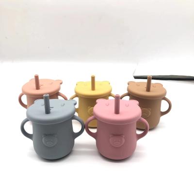 China 100% Food Grade FDA Silicone Drinking Cup Small baby Smoothie Toddler for sale