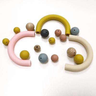 Cina Il bambino che mastica il silicone borda il ODM dell'OEM sciolto molle della metropolitana di Teether U in vendita