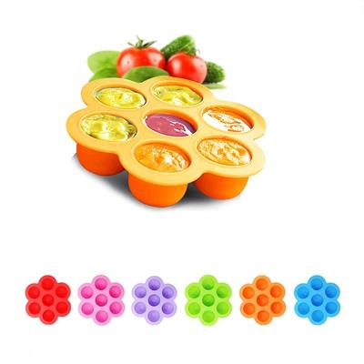 China Round Silicone Ice Mold 7 Cavities Baby Silicone Food Mould 21*21*5CM for sale