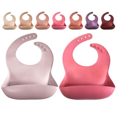 China SGS Bpa Free Adjustable Modern Twist Bucket Bib Waterproof Funny Silicone Bibs for sale