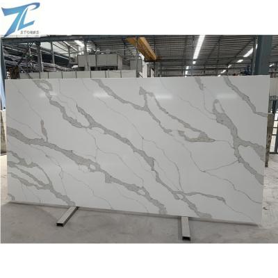 China 2022 Modern High Quality Artificial Calacatta Gold Stone Quartz Slabs For Kitchen Countertops for sale