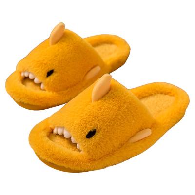 China Wholesale Fashion Trend New Arrival Faux Fur Shark Slippers Indoor And Outdoor Funny Cute Cartoon Sandals Lovely for sale