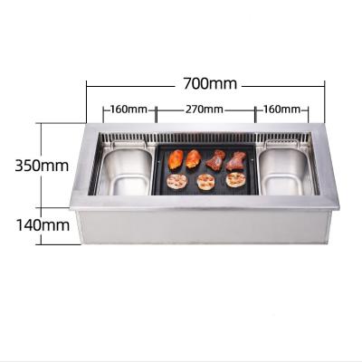 China New factory wholesale price hotpot induction cooker modern hot sale smokeless built-in table for sale