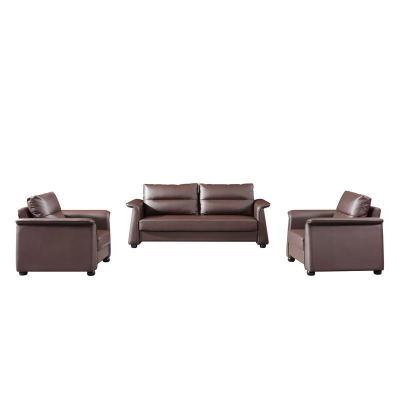 China Modern Simple Office Sofa Customized Leather 3+1+1 Office Sofa Set for sale