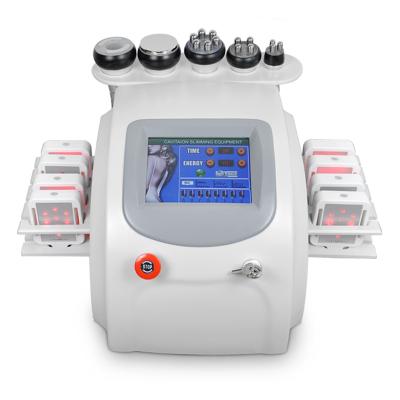 China Portable 6 In 1 Body Slimming Machine Cavitation RF LipoLaser 40k Ultrasonic for sale