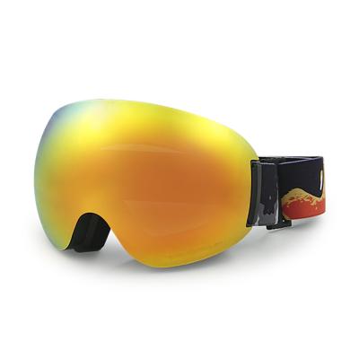 China Wholesale Magentic Glass System 2020 Custom Designer Small Magnetic Frameless Glass Snow Ski Changing Mirrored Goggles for sale