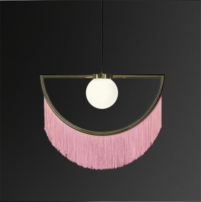 China Home Lighting Fixture Zhongshan Guzhen Hotel Decoration Metal Tassel Light Modern Living Room Multicolor Pendant Chandelier for sale