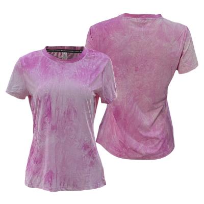 China QUICK DRY Custom Women's T-shirt Printing Running Sports Fitness Lady Sportswear Clothing Gym Breathable Workout Yoga Shirts for sale