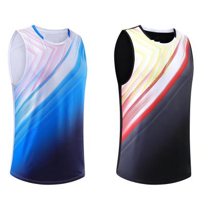 China Custom Breathable Logo Basketball Vest Sleeveless Hot Sales Slim Fit Breathable Tank Top Printing Gym Men Training Sportswear for sale