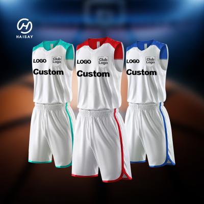 China New Factory Design Sublimation Breathable Basketball Kids Basketball Jersey Ball Jersey Men Gray Basketball Jersey Breathable Reversible Basketball Jersey for sale