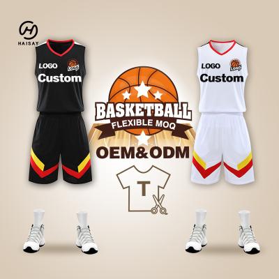 China Best Newest Basketball Uniforms Tank Top Sky Blue Cheap Breathable Sublimated Breathable Quick Dry Referee Sports Kids Basketball Uniform for sale