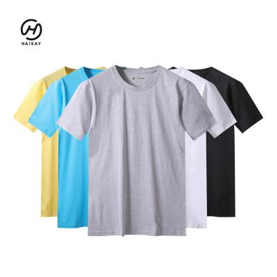 China Wholesale Anti-Wrinkle Men's T-shirt Plain Printed Logo Cotton Short Sleeve Fabric Polyester Blank Gym Shirt Plus Size Mens Shirts for sale