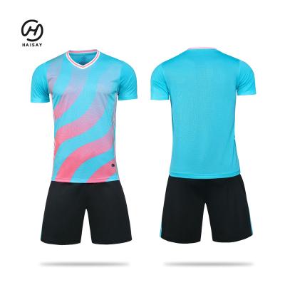 China Factory Wholesale Soccer Uniforms Kit Sublimation Polyester Soccer Uniform American Football Sleeve Breathable Quick Dry And Beatable Short Tank Top for sale