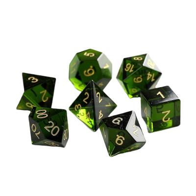 China Stone Factory Wholesale Customized Green Zircon Dies Set For For DND RPG Dungeons And Dragon Custom Engrave Dies for sale