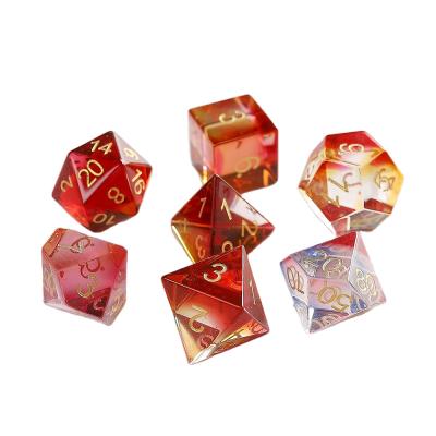 China Stone Factory Wholesale High Quality Customized Red Rose Glass For For DND RPG Custom Dungeons And Dragon Engrav for sale