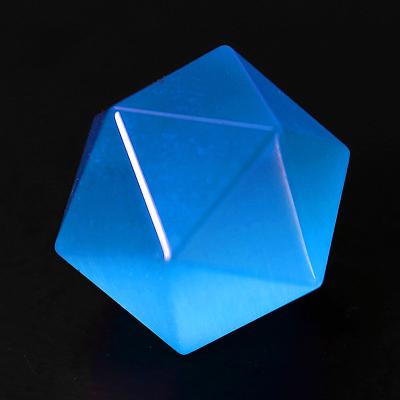 China Wholesale XP-007 Cheap Polyhedral Stone Casino Cat's Blue Green Dice Set Customized and High Quality for sale