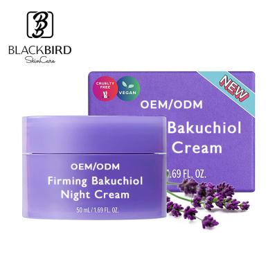 China Moisturizer Private Label New Arrival Bakuchiol Night Cream Hydrate Pure Natural Firming Anti Aging Cream Face Cream for sale