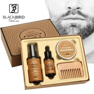 China OEM ODM Comfortable Personal Care Products Organic Castor Oil Beard Grooming Kit For Men for sale